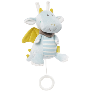 Fehn boîte à musique dragon 17 cm bleu pas cher