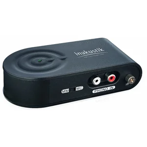 Inakustik IN00415004 Préampli Phono USB + Câble Audio stéréo vers 2 RCA Jack 3,5 mm Noir