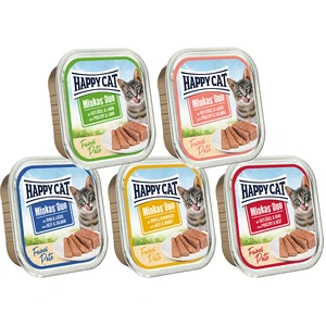 Happy Cat Minkas Duo pour chat - Mix pack (5 sortes) 12 x 100 g pas cher