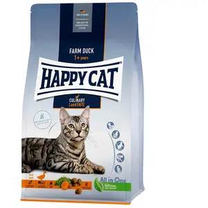 1,3kg Happy Cat Culinary Adult canard fermier - Croquettes pour chat