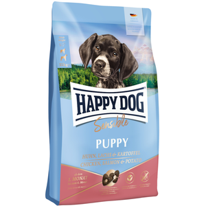 Comparateur de prix : Happy Dog Supreme Sensible Puppy Poulet, Saumon & Pomme de Terre 10 kg