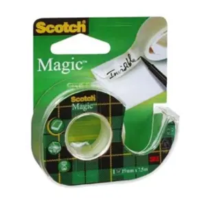 Comparateur de prix : Ruban adhésif magic 810, invisible, en devidoir 19mm x 7,5 m scotch 11219