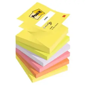 Post-it® 3m - Post It Repositionnable Z-note 76x76mm 100f - Lot De 6 Blocs pas cher