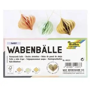 Comparateur de prix : folia Boule alvéolée SWEET, set de 3 boules ()