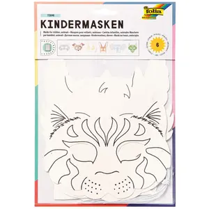folia Kit de masques de carnaval pour enfants à décorer animaux 6 piècesVendu paramazon