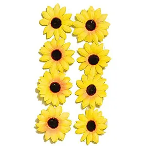 CHAKS 30 TOURNESOLS ARTIFICIELS 4CM JAUNE Jaune pas cher