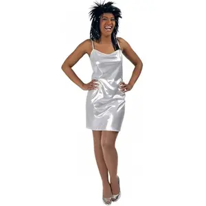 Comparateur de prix : Déguisement ROBE courte brillante ARGENT, adulte taille L