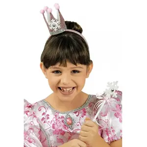 Comparateur de prix : Couronne + Baguette Princesse des neiges enfant, Rose