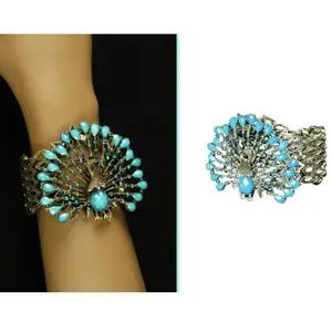 RueDeLaFete Bracelet Paon turquoise pas cher