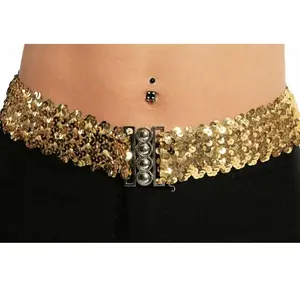 Ceinture élastique paillettes Or FETE-8096468013 pas cher