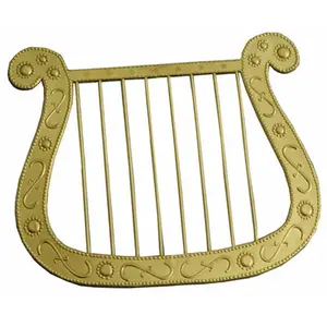 RueDeLaFete Harpe dorée en plastique 30cm pas cher