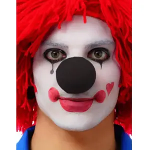 Lot de 12 Nez de clown en mousse, Noirs