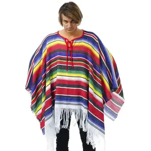 Poncho mexicain adulte