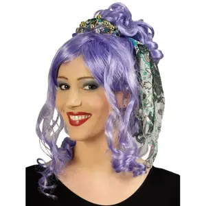 Comparateur de prix : Coiffe pesley bleu avec perles