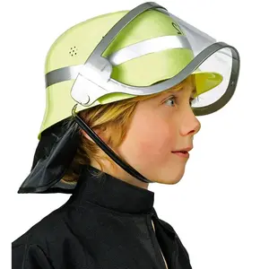 Comparateur de prix : Casque pompier jaune avec visière enfant