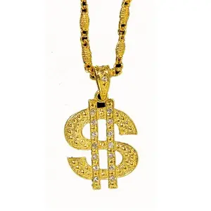 RueDeLaFete Collier Dollar $ doré pas cher