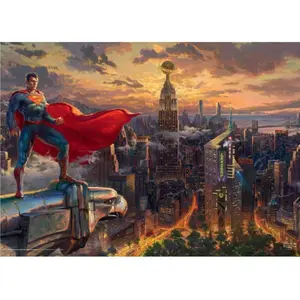 Schmidt Spiele Puzzle 1000 pièces - Thomas Kinkade : Superman, protecteur de Metropolis pas cher