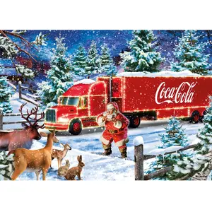 Schmidt Spiele 57598 Coca Cola Camion de Noël, 1000 pièces Puzzle, Coloré pas cher