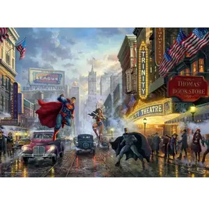 SCHMIDT SPIELE 57589 THOMAS KINKADE, BATMAN, SUPERMAN ET WONDER WOMAN, pas cher