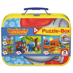 Schmidt - 55594 - Puzzle - Benjamin L'Elephant - Coffret de Puzzles 2X26 - 2X48 Pièces pas cher