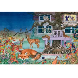 Puzzle 100 pièces : Visite nocturne des animaux pas cher