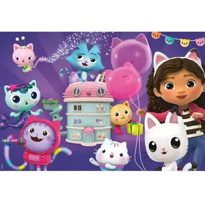 Schmidt Spiele Puzzle 60 pièces : Gabby's Dollhouse - Fête d’anniversaire dans la maison de poupée pas cher