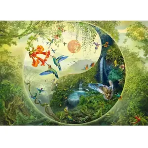 Puzzle 1000 pièces : Yin & Yang - Dans la forêt des colibris pas cher