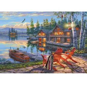 Sur les Rives du Lac Loon, New York 1000 Pièces  Schmidt Spiele pas cher