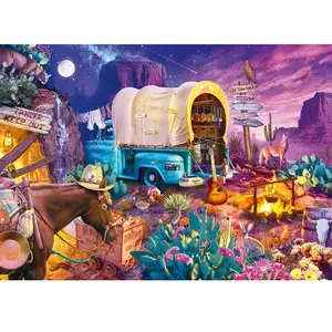 Comparateur de prix : Schmidt Puzzle 1000 pièces : Camping romantique au Far West