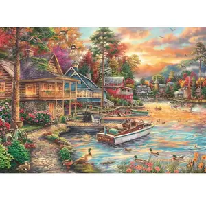 Schmidt Puzzle 1000 pièces : Rive dorée au crépuscule pas cher
