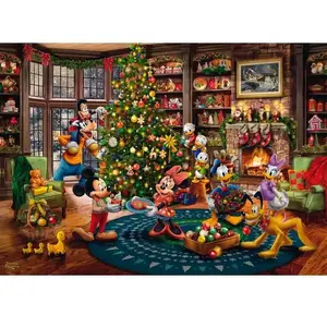 Puzzle 1000 pièces : Disney, Mickey et Minnie décorent le sapin pas cher