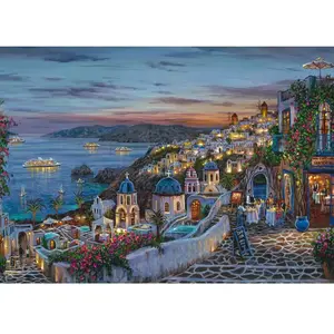Puzzle 1000 pièces : Coucher de soleil à Santorin pas cher