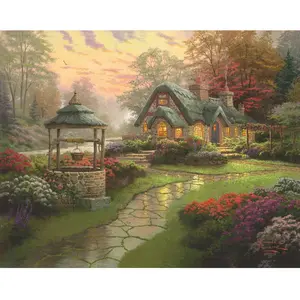 Puzzle - Schmidt - La Maison Au Puits - Thomas Kinkade Studios - 58463 pas cher