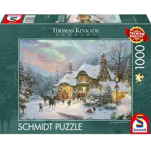 Thomas Kinkade Studios : La nuit du Père Noël avant Noël, Puzzle pas cher