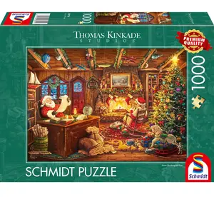 Schmidt Spiele Le Père Noël examine la liste de souhaits (1000 pièces) pas cher
