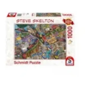 Schmidt Spiele - Steve Skelton Puzzle Tout en Mouvement 1000 pièces, 59966, coloré