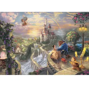 Schmidt Spiele Thomas Kinkade Disney Beauty and Beast Puzzle 500 pièces dans Une boîte rétro pas cher