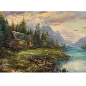 Schmidt Spiele Puzzle - Thomas Kinkade : Voyage pour la fête des pères, 1000 pièces pas cher