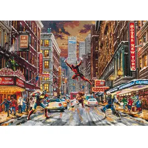 Schmidt Spiele 59959 Deadpool, Snow Day, Marve,l Thomas Kinkade, 1000 Teile Puzzle pas cher