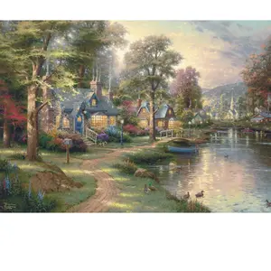 Comparateur de prix : Puzzle en bois - Le Village au Bord du Lac 1000 Pièces  Schmidt Spiele