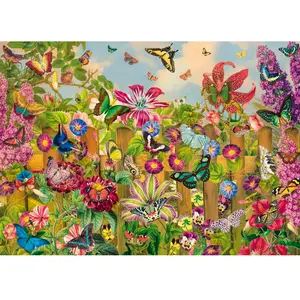 Comparateur de prix : Puzzle 2000 pièces : Magnifique jardin des papillons