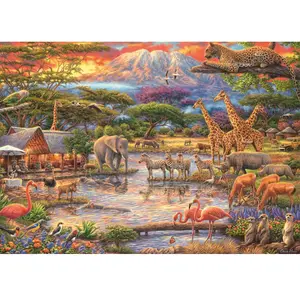 Schmidt Spiele 59708 Puzzle Paradis du Kilimandjaro 500 pièces, Multicolore pas cher