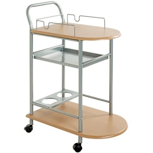 Comparateur de prix : Haku möbel 40027 chariot de cuisine tube d'acier aluminium/hêtre