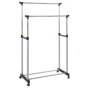 Comparateur de prix : HAKU Möbel 3S. x Home Portant sur roulettes double rangée gris