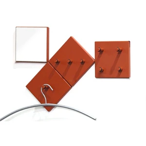 Comparateur de prix : 3S. x Home lot de patères murales métal époxy rouge et miroir