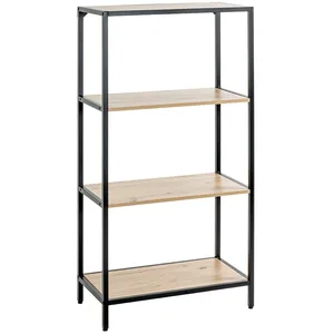Comparateur de prix : HAKU ENJOY YOUR HOME APPRECIEZ VOTRE INTERIEUR Étagère bibliothèque 4 niveaux miranda 129cm chêne & noir