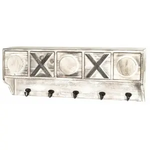 Comparateur de prix : HAKU ENJOY YOUR HOME APPRECIEZ VOTRE INTERIEUR Patère Murale en Bois Crochet & Tiroirs 65cm Naturel