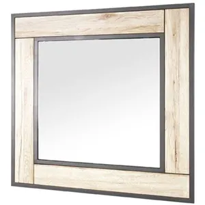 Comparateur de prix : 3S. x Home Miroir mural avec cadre décor chêne San Remo
