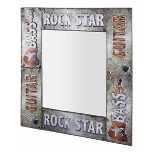 Comparateur de prix : HAKU Möbel Miroir Vintage, métal - Dim.: L 64 cm x H 74 cm x P 3 cm, Style: Industrial