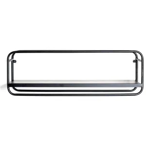 Comparateur de prix : 3S. x Home étagère murale en tube d'acier laqué noir